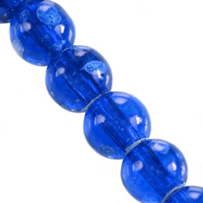 pērle apaļa 4mm Galaktika (50gab) zila
