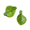 bead leaf 30x20mm twisted green AB - k846