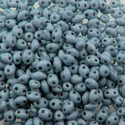 seed beads TWIN 2.5x5mm Turquoise Blue (25g) Czech - j2092