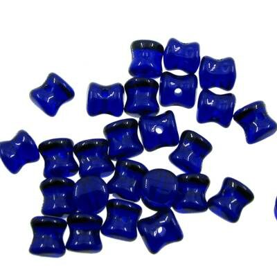 bead Pellet 4x6mm Cobalt Blue (24pcs) Czech - j3052