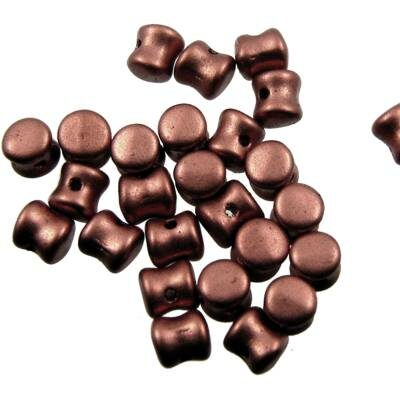 bead Pellet 4x6mm Copper matt (24pcs) Czech - j3057