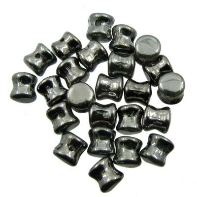 bead Pellet 4x6mm Lead metallic (24pcs) Czech - j3062