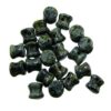 bead Pellet 4x6mm Black Picasso (24pcs) Czech - j3064