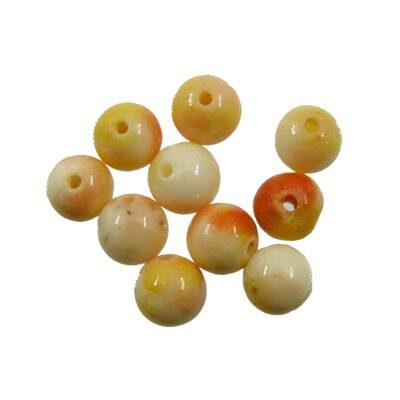 bead round 6mm imit.Jade yellow (10pcs) China - k843