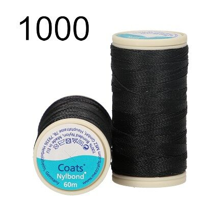 thread Nylbond 60m 100% bonded nylon Black - ccoat450506001000