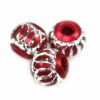 bead round 6mm aluminium burgundy - f7985