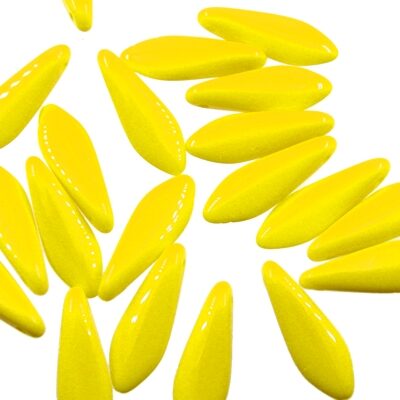 pendant Dagger 5x16mm Lemon Yellow (20pcs) Czech - j3030
