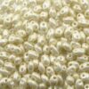seed beads TWIN 2.5x5mm Eggshell lustered (25g) Czech - j2103