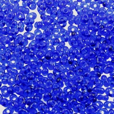 seed beads two-piece 2x4mm Cobalt Blue (25g) Czech - j1532