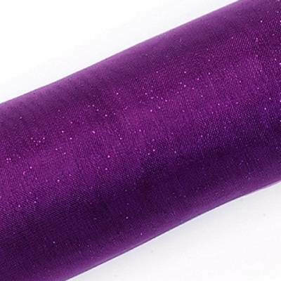 organza 36cm with glitter (1 meter) violet - sorg36-105