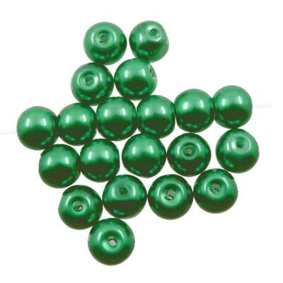 bead round 8mm (20pcs) green - k1010