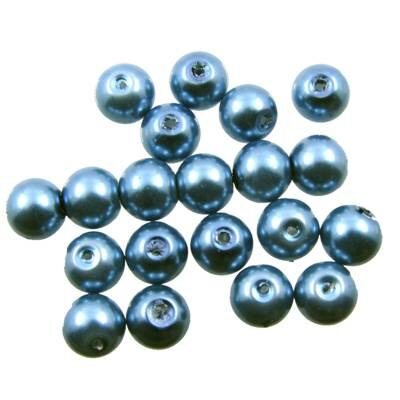 bead round 8mm (20pcs) blue - k1004