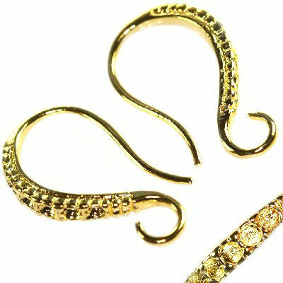ear wire decorated 24mm gold color - f10502