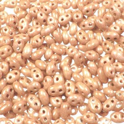 seed beads TWIN 2.5x5mm Brown 2 dyed (25g) Czech - j2099