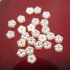 spacer 5mm Forget-Me-Not White Alabaster AB (24pcs) Czech - j3207