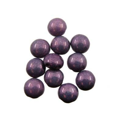 cabochon 8mm 2-hole Candy Metallic Bronze Violet (12pcs) Czech - j3251