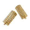 connector 36x15mm with rhinestone gold color - k1138