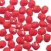 bead firepolished 4mm Coral (50pcs) Czech - j3320