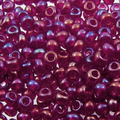 seed beads N6 Garnet Rainbow (25g) Czech - j1534