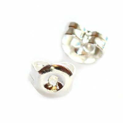 ear nut silver plated (6 pcs) - f3847