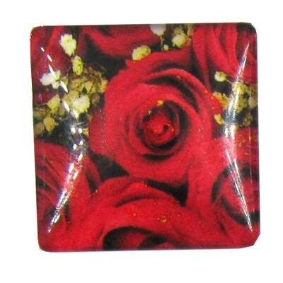 cabochen 25mm glass square 25mm - k1292-67