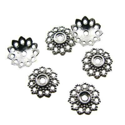 bead cup 12mm old silver color (6pcs) - k1261