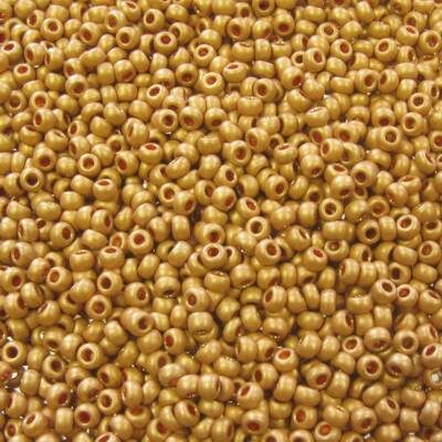 seed beads N10 Dark Gold matt (25g) Czech - j1456