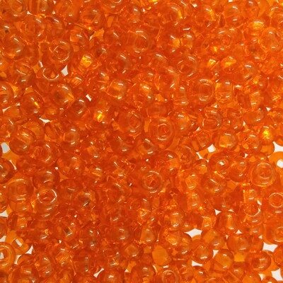 seed beads N8 orange transp. Hyacinth (25g) Czech - j320