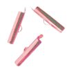 slide end tube clasp 20x6mm pink gold color (2 pcs) - s23132