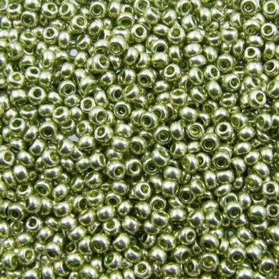 seed beads N10 Green metallic (25g) Czech - j1566