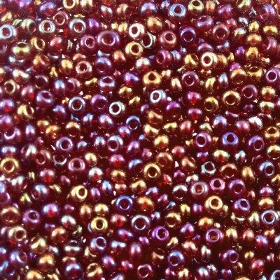 seed beads N10 Garnet Rainbow (25g) Czech - j277