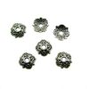 bead cup 8mm silver color (6pcs) - k1272