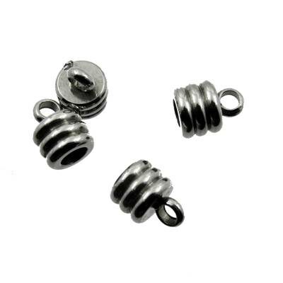 ending cup 5x7mm steel color (4pcs) - k1266