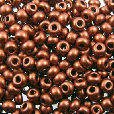 seed beads N6 Copper mat.metal (25g) Czech - j1558