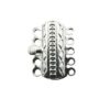 box clasp 4-hole 15x19x3mm platinum color - k1213