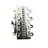 box clasp 4-hole 17x26x5mm platinum color - k1212