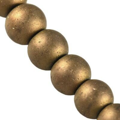 bead round 4mm Lunar bronze (50pcs) - f14671