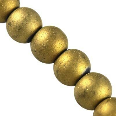 bead round 4mm Lunar gold (50pcs) - f14701