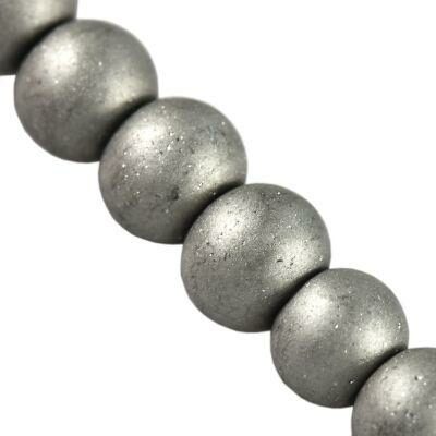 bead round 6mm Lunar silver (30pcs) - f14707