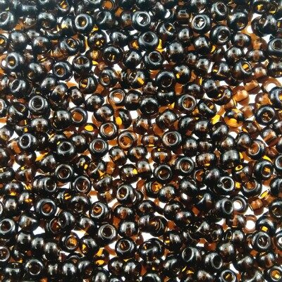 seed beads N9 brown transp. Dark Topaz (25g) Czech - j306