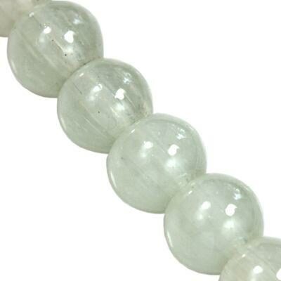 bead round 4mm glass Candy Jade (50pcs) gray - f15072
