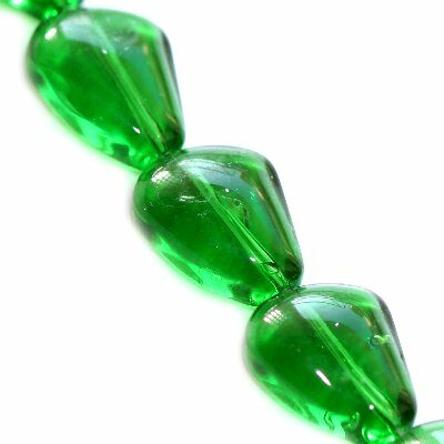 bead nugget 15x12mm (6pcs) green - f3753
