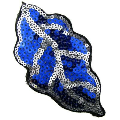 sewing-on patch Leaf cloth with plastic sequins - k1288-13