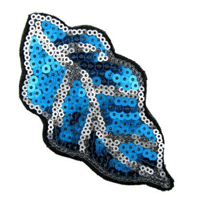 sewing-on patch Leaf cloth with plastic sequins - k1288-12