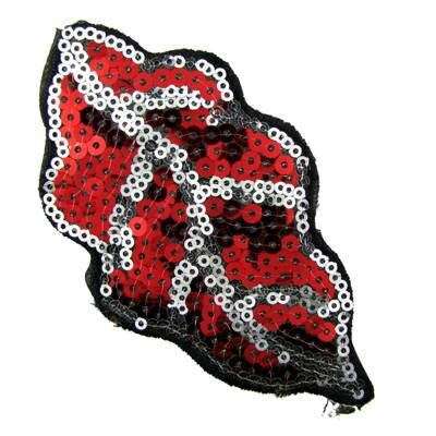 sewing-on patch Leaf cloth with plastic sequins - k1288-10