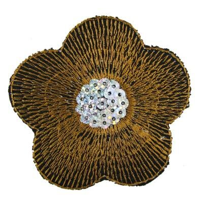 sewing-on patch Flower 75mm cloth with plastic sequins - k1288-8