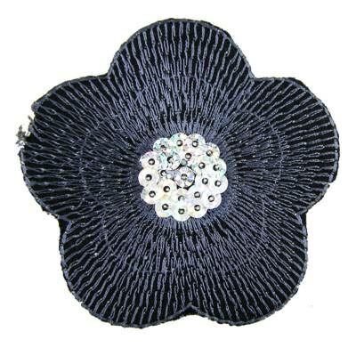 sewing-on patch Flower 75mm cloth with plastic sequins - k1288-6