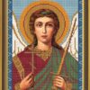 fabric for bead emroidery 19x25cm gabardine icon Guardian Angel - nbis9009