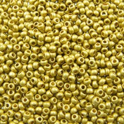 seed beads N10 Citrine Gold Metallic (25g) Czech - j1612