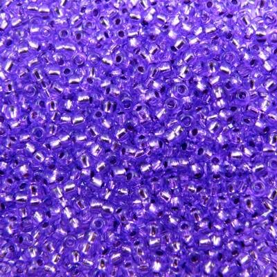 seed beads N10 Purple silver lined (25g) Czech - j1609